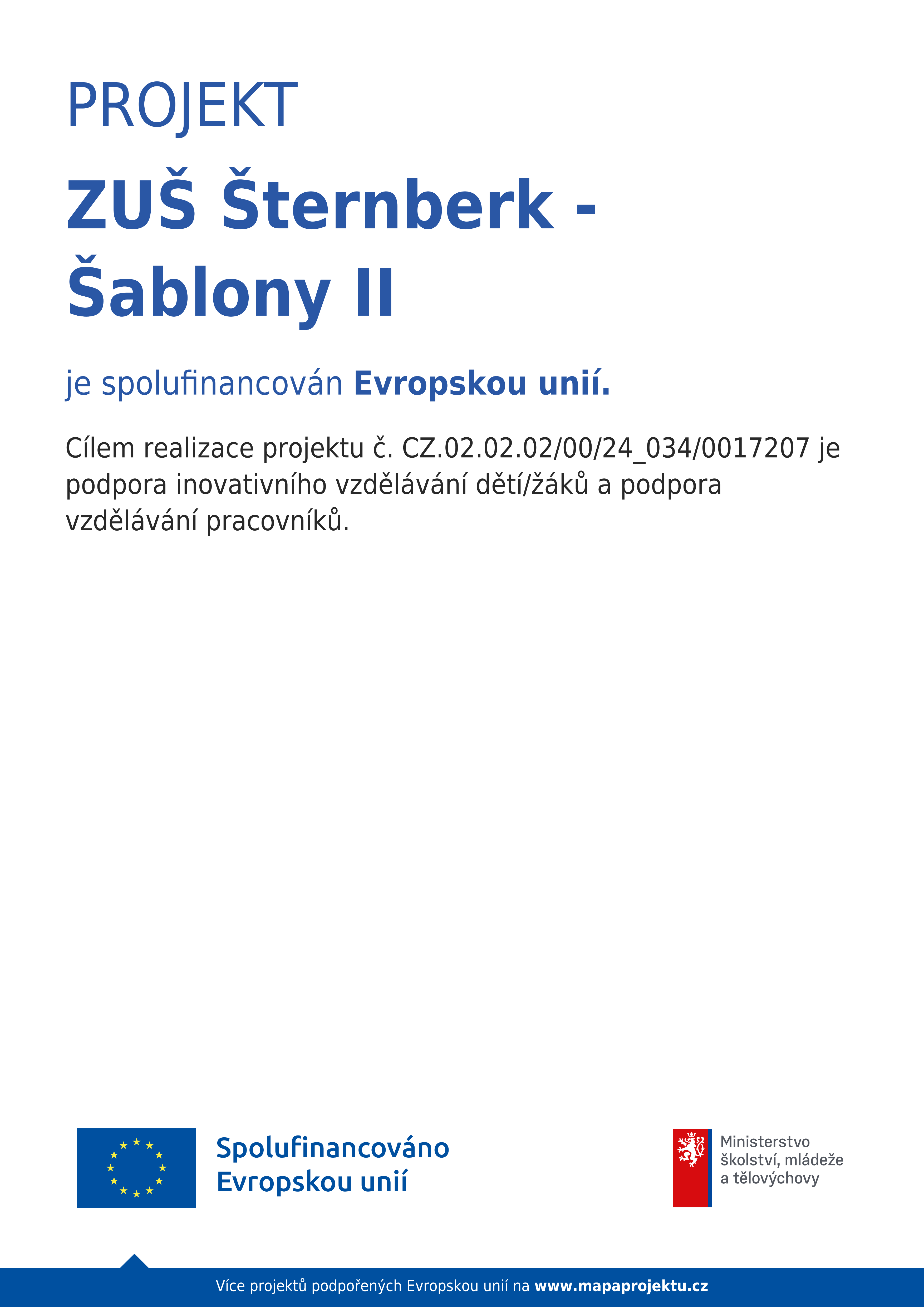 PROJEKT ZUŠ Šternberk - Šablony II